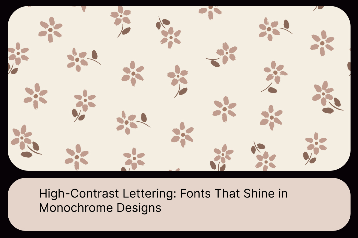 High-Contrast Lettering_ Fonts That Shine in Monochrome Designs